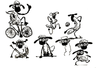 Shaun the Sheep ~ back to the home ~ sketch (Richard Goleszouwsk